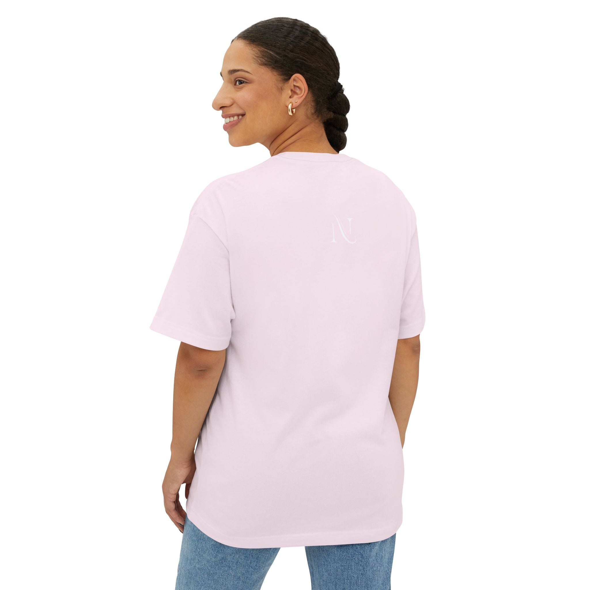 Pink Logo Graphic Tee — Oversized Boxy Shirt