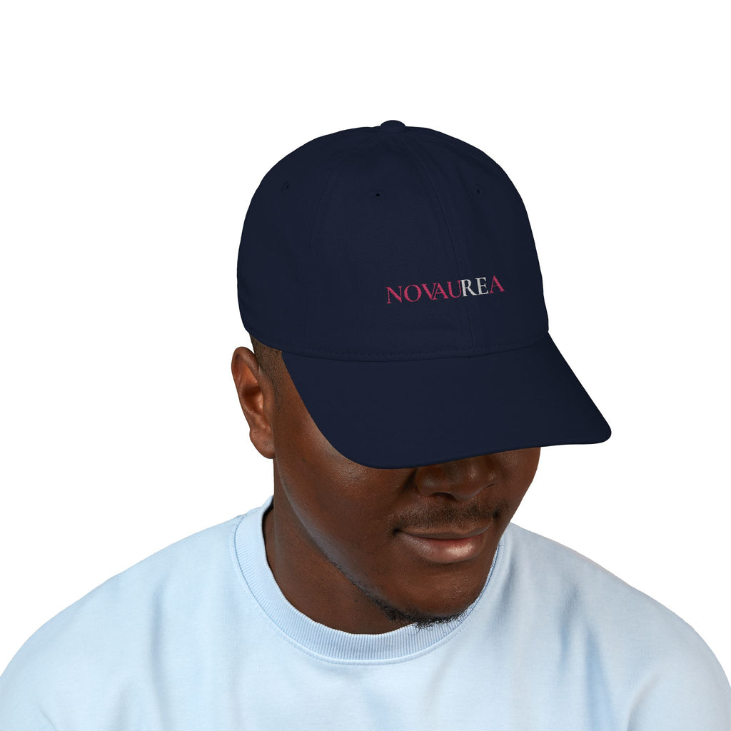 NV Embroidered Organic Baseball Cap — Minimal 'NOVAURFA' Logo