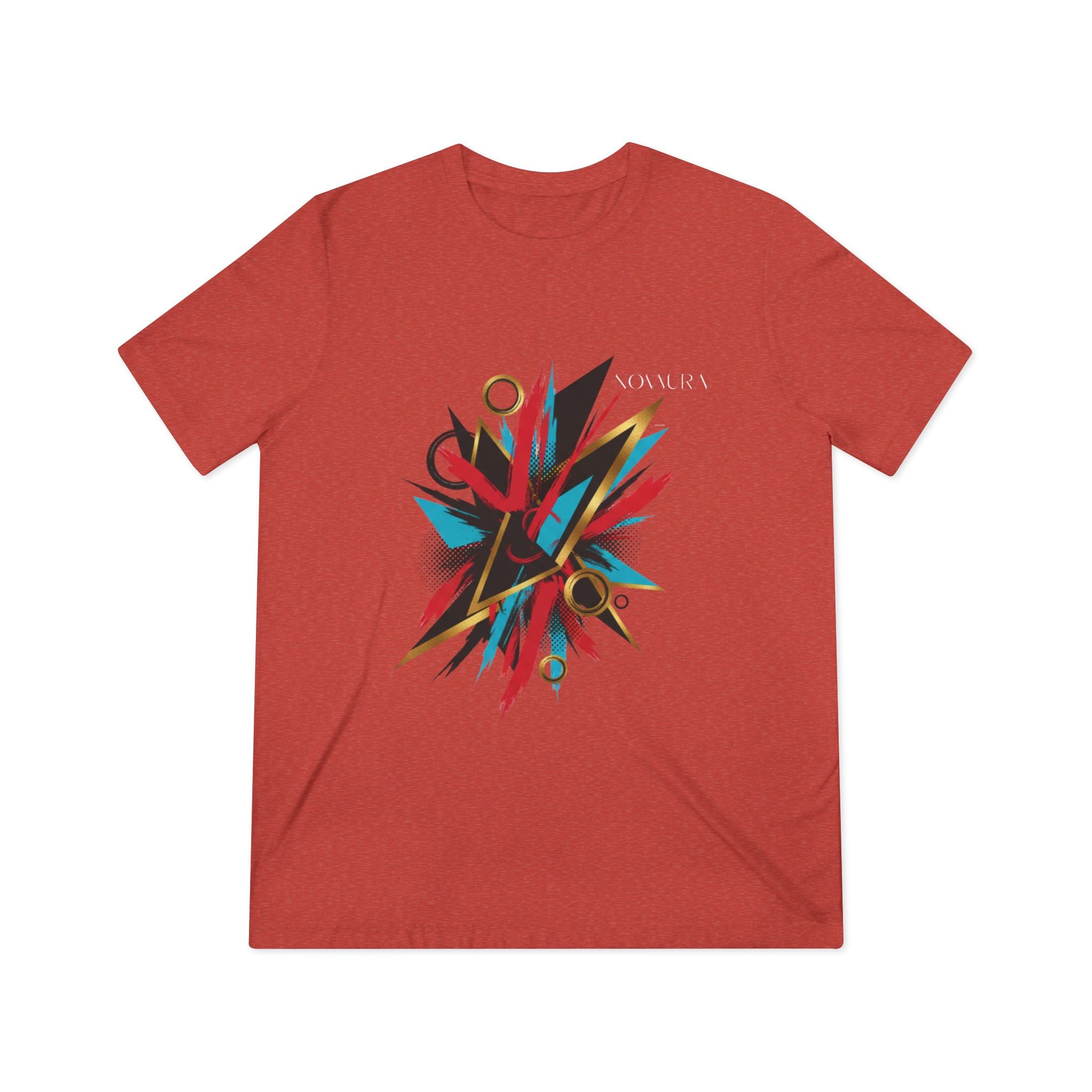 Abstract Geometric Graphic Tee — Colorful Aztec-Inspired Design