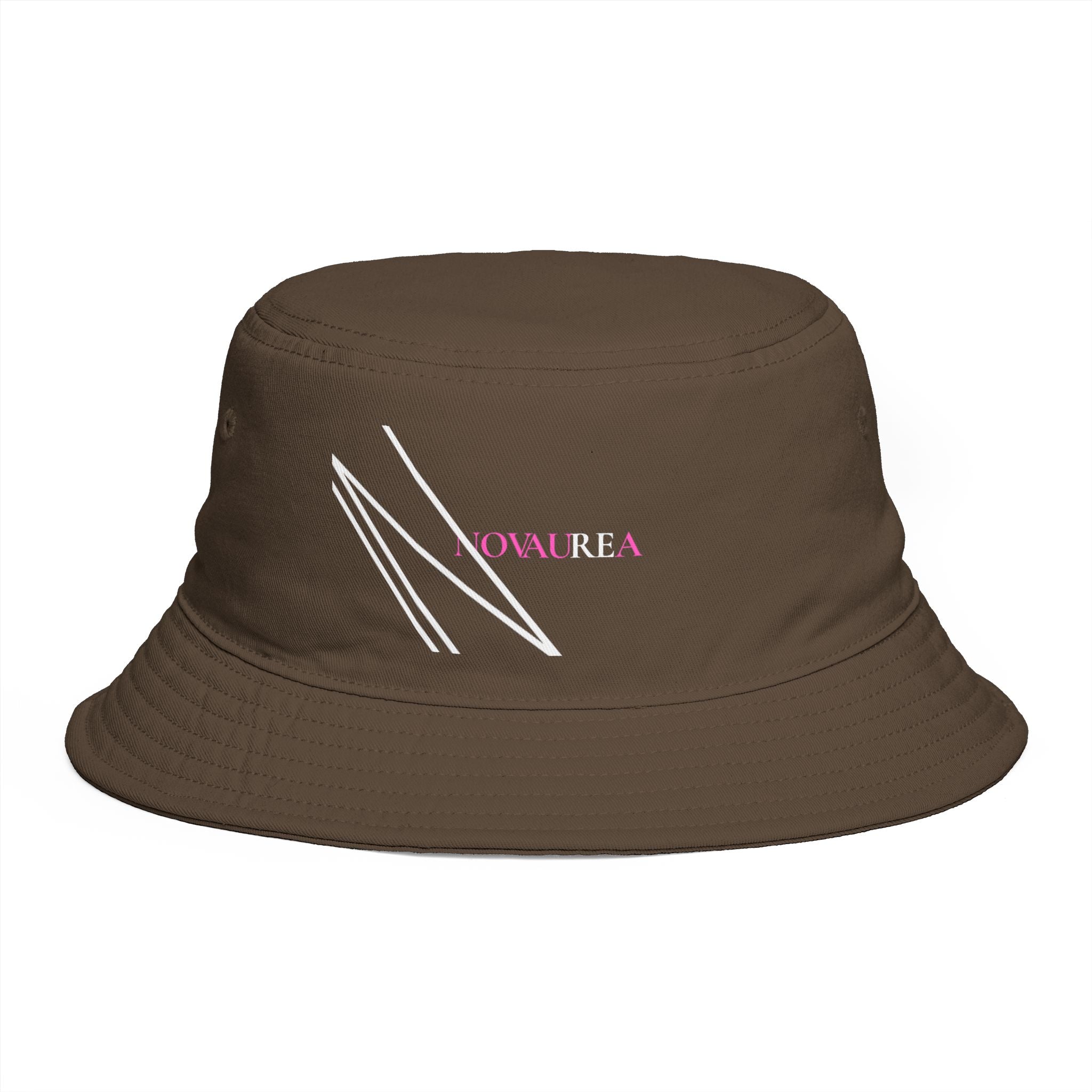Novuarea Logo Bucket Hat – Embroidered Black Streetwear Sun Hat