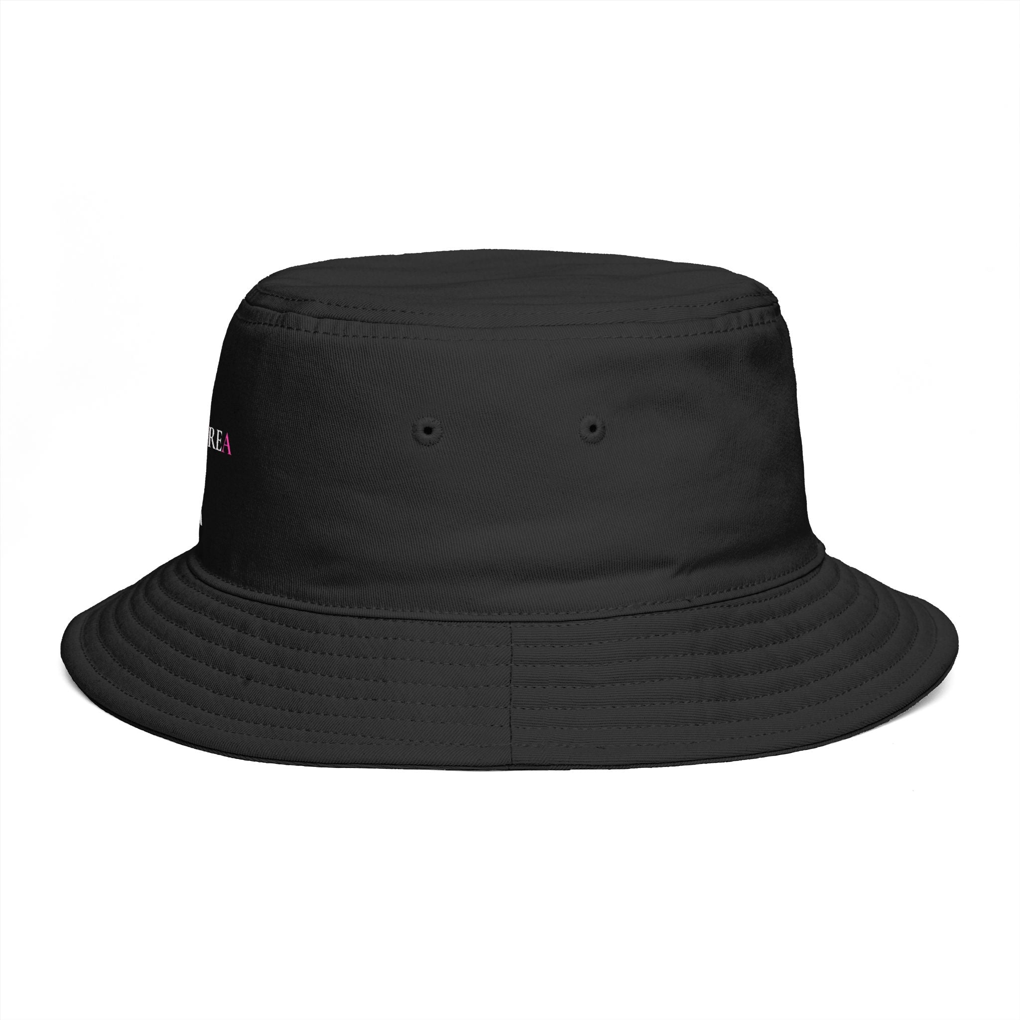 Novuarea Logo Bucket Hat – Embroidered Black Streetwear Sun Hat