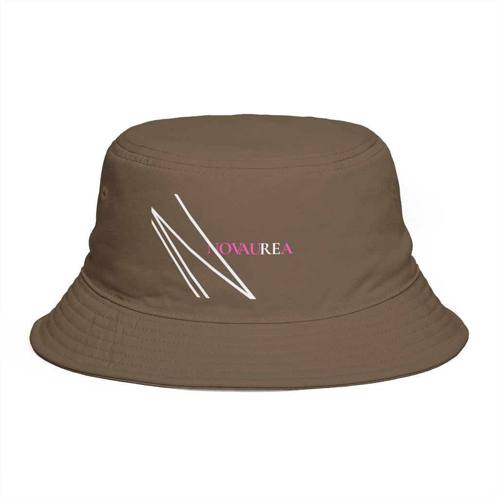 Novuarea Logo Bucket Hat – Embroidered Black Streetwear Sun Hat