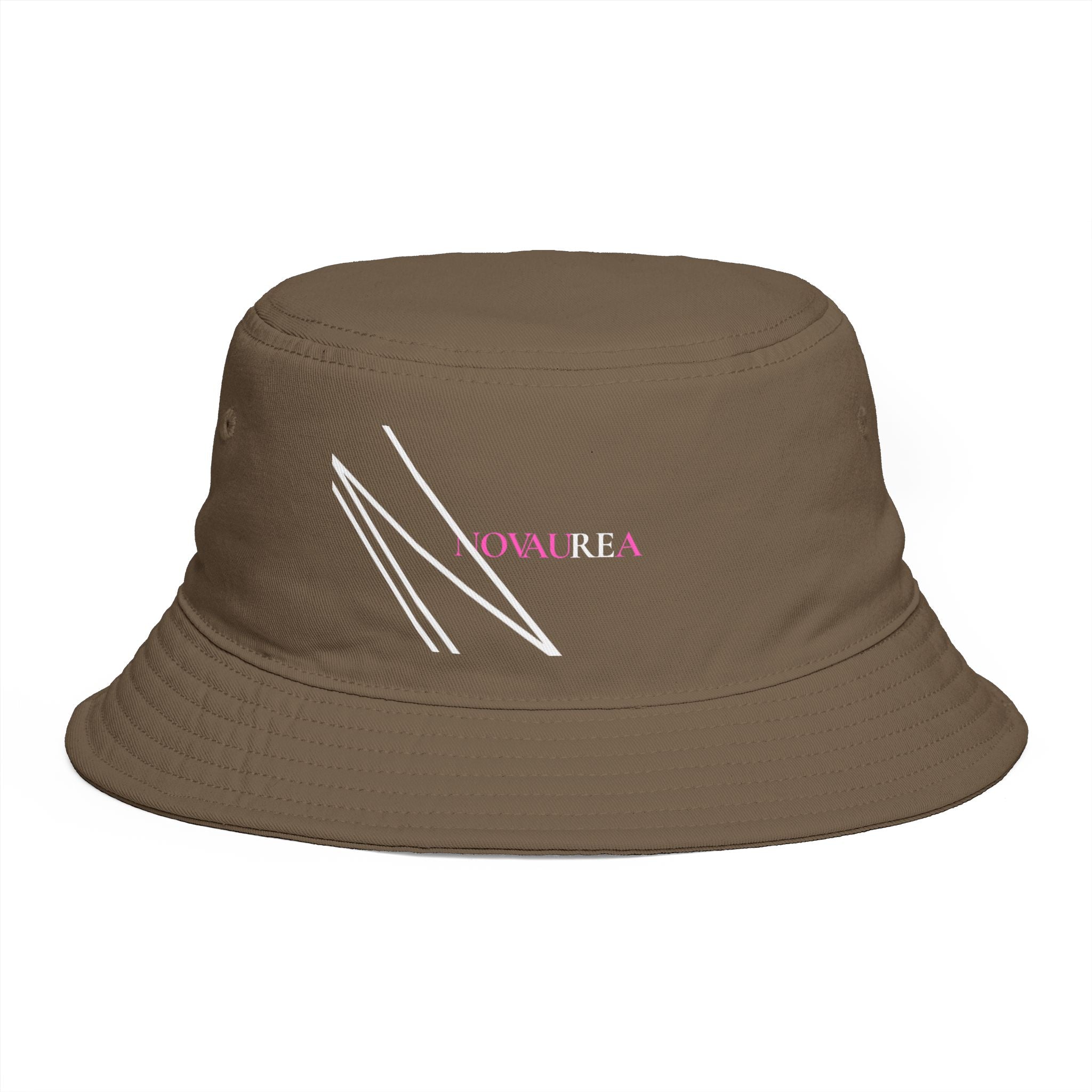 Novuarea Logo Bucket Hat – Embroidered Black Streetwear Sun Hat
