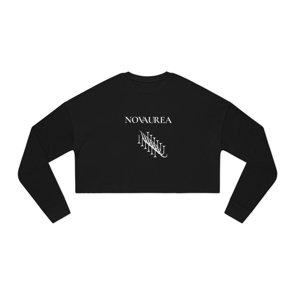 Sassy Cropped Sweatshirt — 'NOVAUREA' Minimal Logo Women's Crop Top
