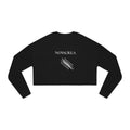 Sassy Cropped Sweatshirt — 'NOVAUREA' Minimal Logo Women's Crop Top