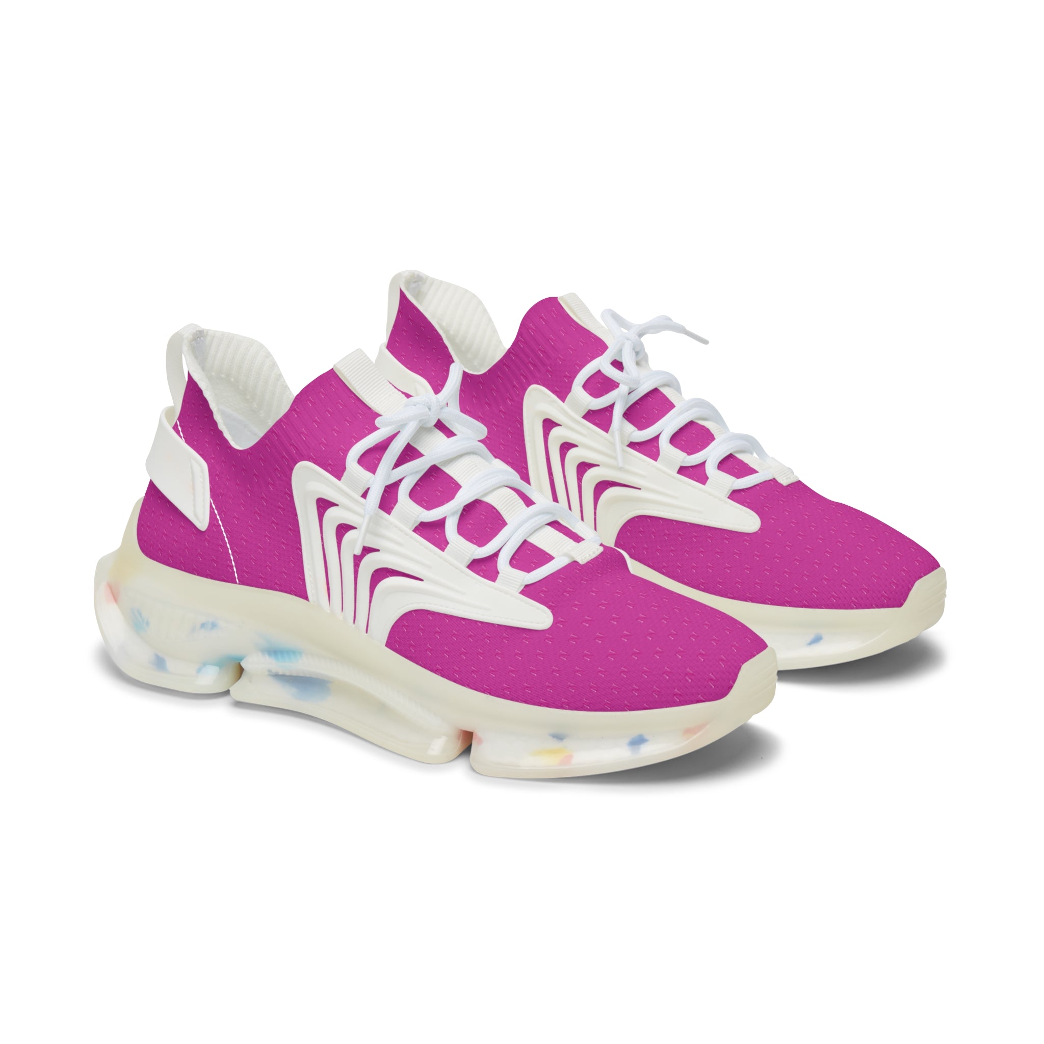 NV Women's Pink Sneakers — Lightweight Breathable Pink Pattern Athletic Shoes