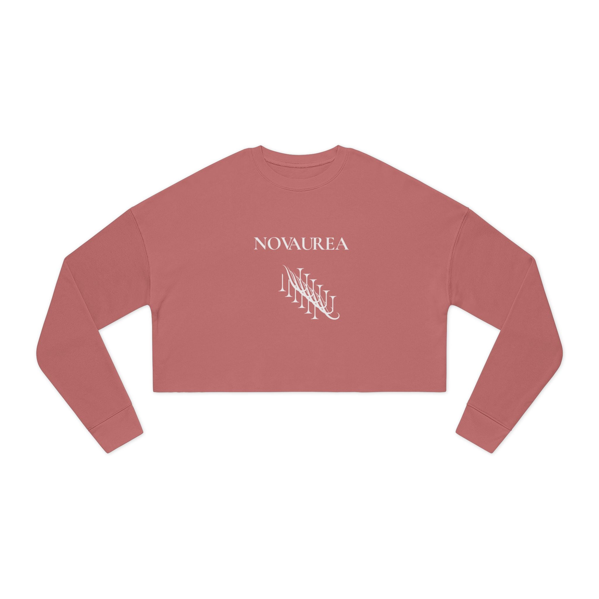 Sassy Cropped Sweatshirt — 'NOVAUREA' Minimal Logo Women's Crop Top