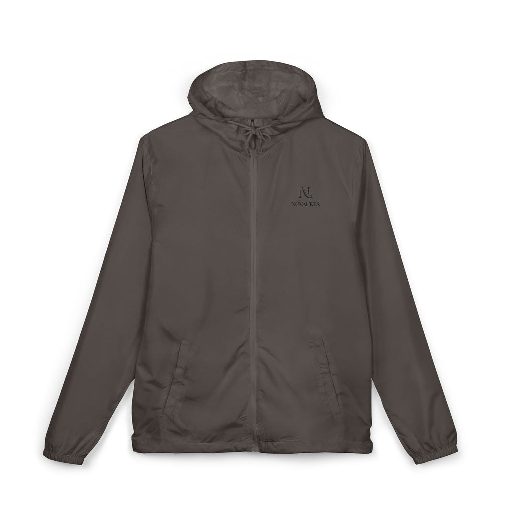 Windbreaker Jacket — Minimalist White Camo with Small Chest Logo