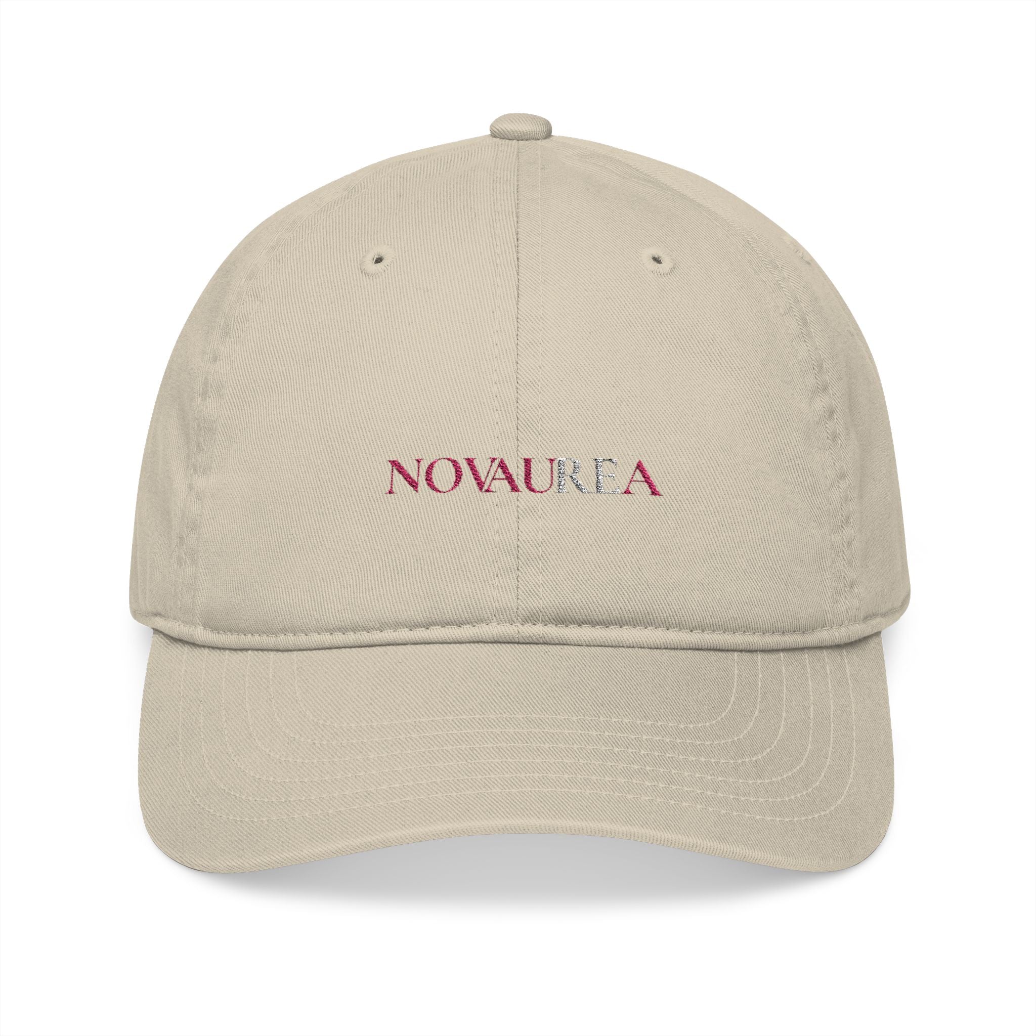 NV Embroidered Organic Baseball Cap — Minimal 'NOVAURFA' Logo