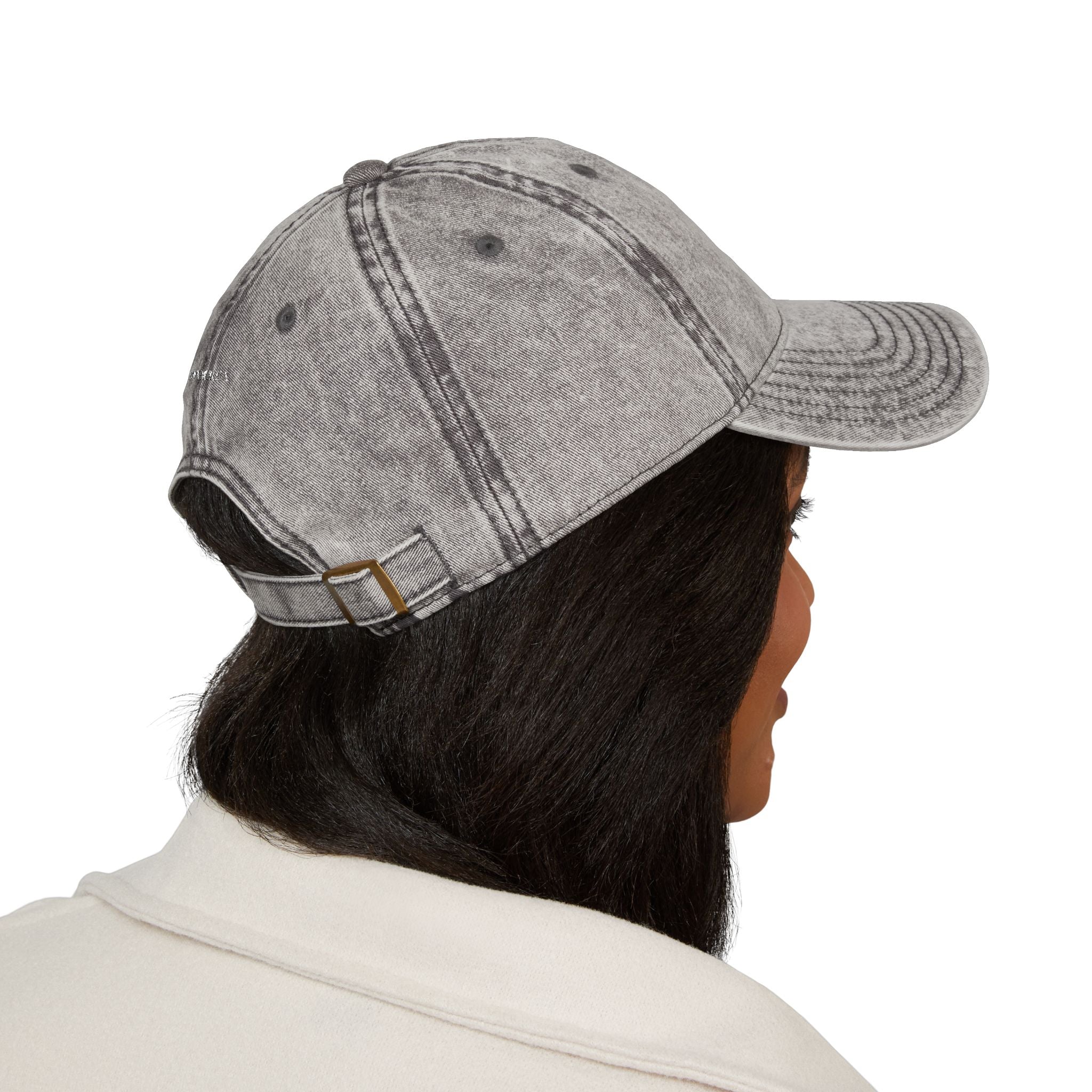 Vintage Embroidered Cap — Distressed Cotton Baseball Hat with 'NOVUREA' Logo