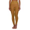 Pinkett High-Waisted Golden Yoga Leggings — Cute All-Over-Print Activewear