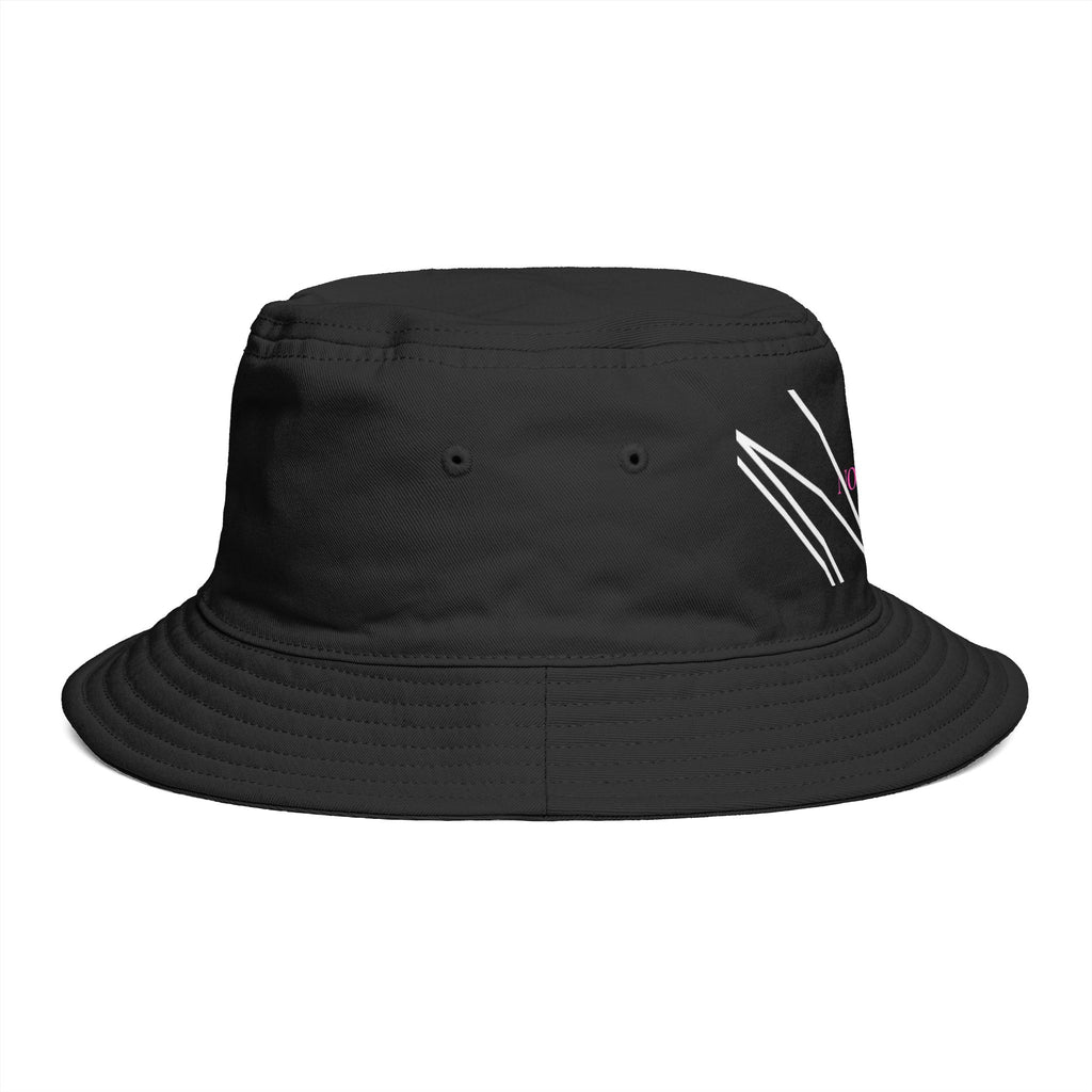 Novuarea Logo Bucket Hat – Embroidered Black Streetwear Sun Hat