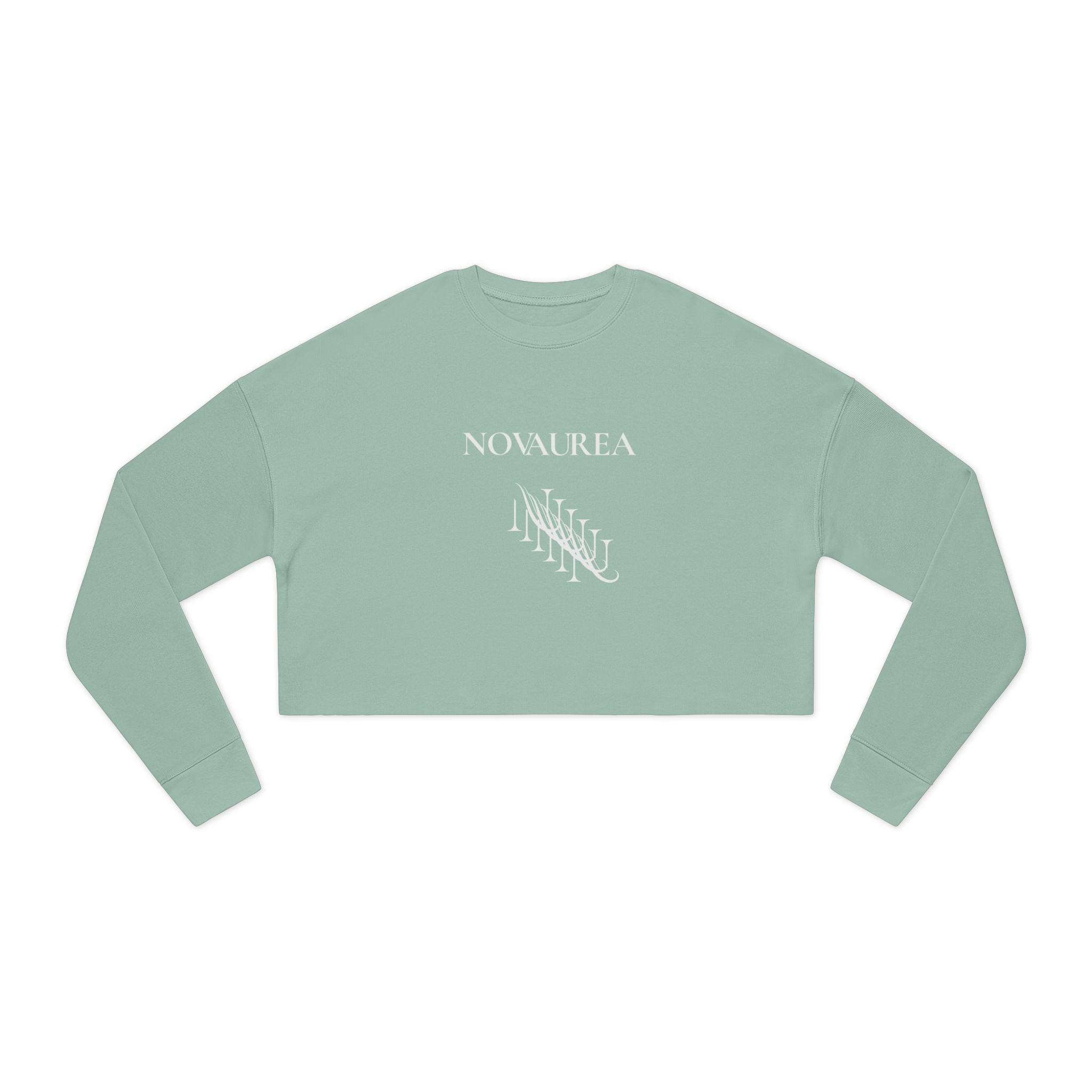 Sassy Cropped Sweatshirt — 'NOVAUREA' Minimal Logo Women's Crop Top