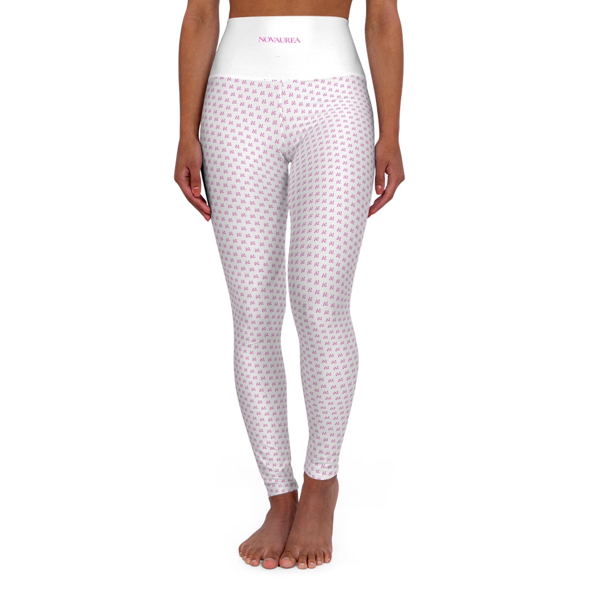 Pinkett High-Waisted Yoga Leggings — Cute All-Over-Print Activewear