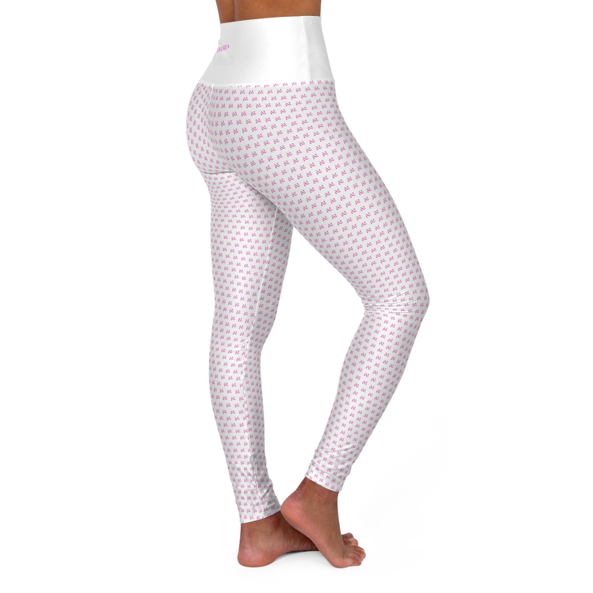 Pinkett High-Waisted Yoga Leggings — Cute All-Over-Print Activewear