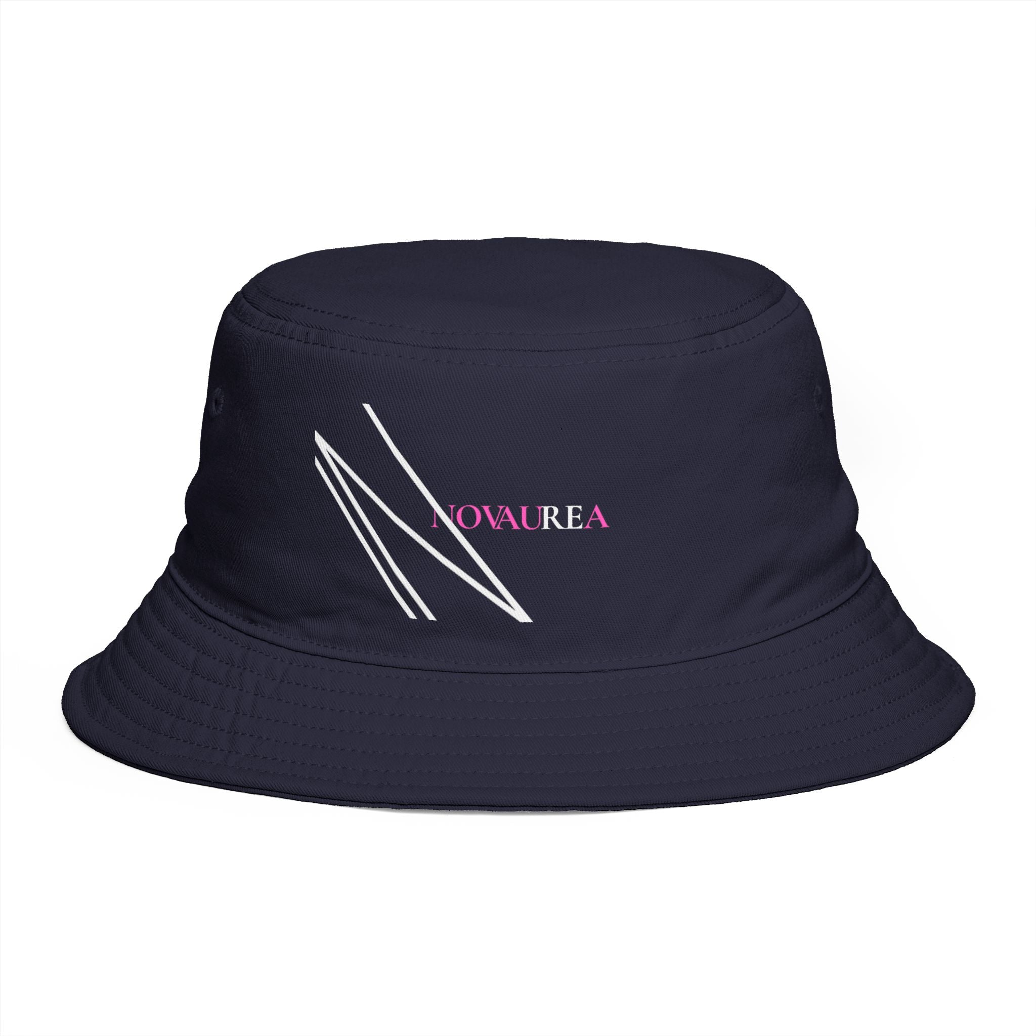 Novuarea Logo Bucket Hat – Embroidered Black Streetwear Sun Hat