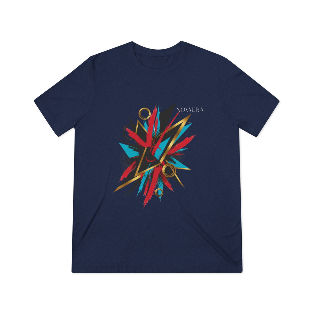 Abstract Geometric Graphic Tee — Colorful Aztec-Inspired Design