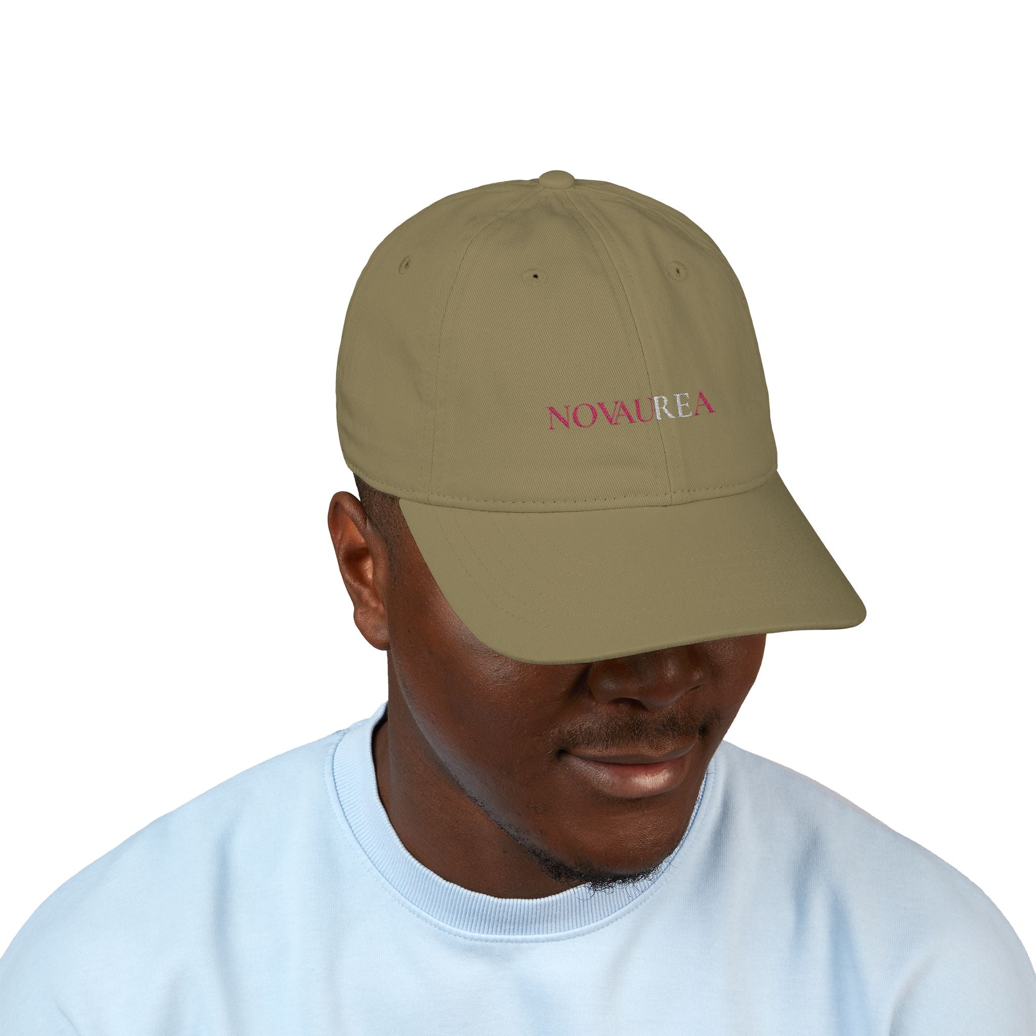 NV Embroidered Organic Baseball Cap — Minimal 'NOVAURFA' Logo