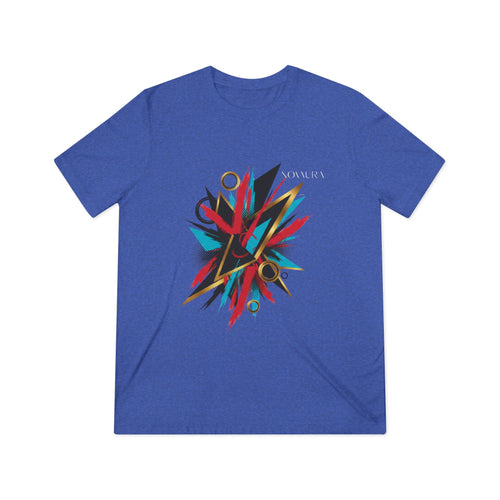 Abstract Geometric Graphic Tee — Colorful Aztec-Inspired Design
