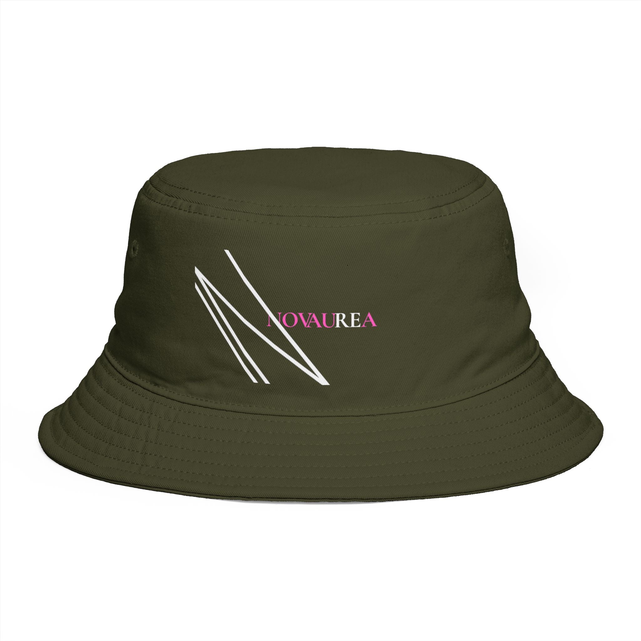 Novuarea Logo Bucket Hat – Embroidered Black Streetwear Sun Hat