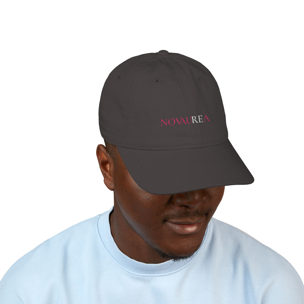 NV Embroidered Organic Baseball Cap — Minimal 'NOVAURFA' Logo