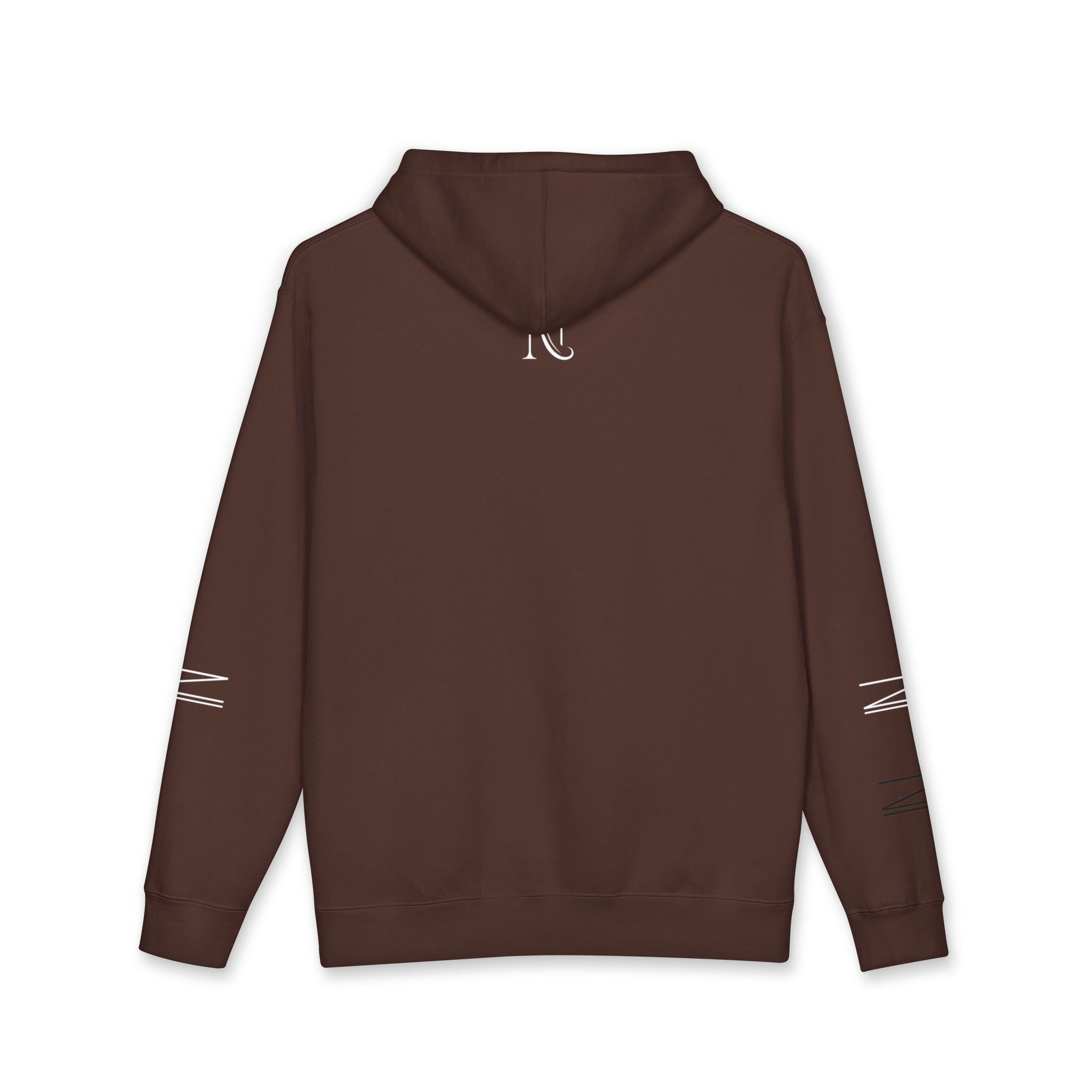 Novaurea Logo Hoodie — Brown Minimalist Streetwear Pullover