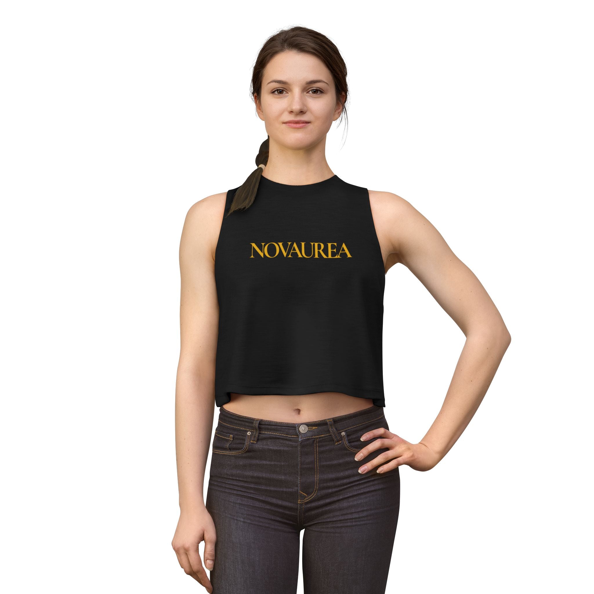 Novaurea Chick Gold Logo Crop Top