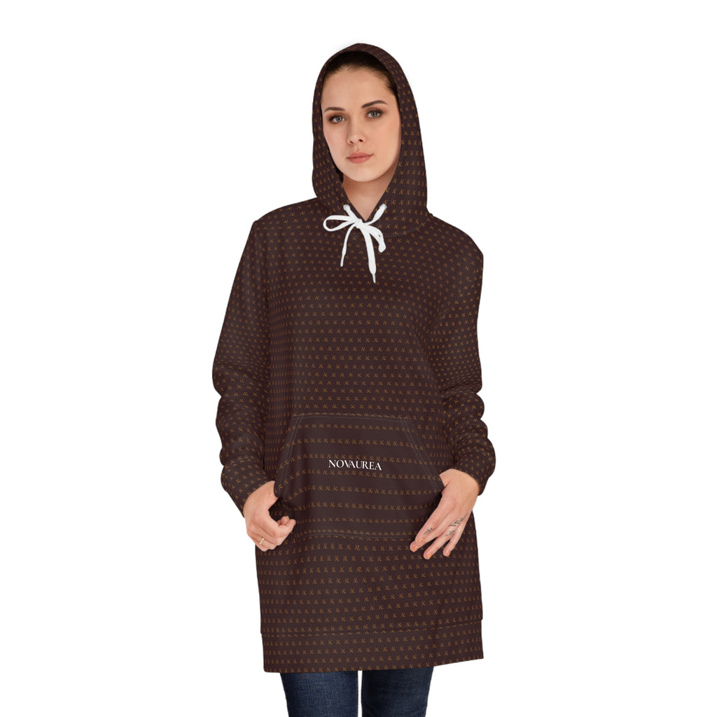 Novalink Hoodie Dress — Cozy All-Over Print Sweatshirt Dress for Women