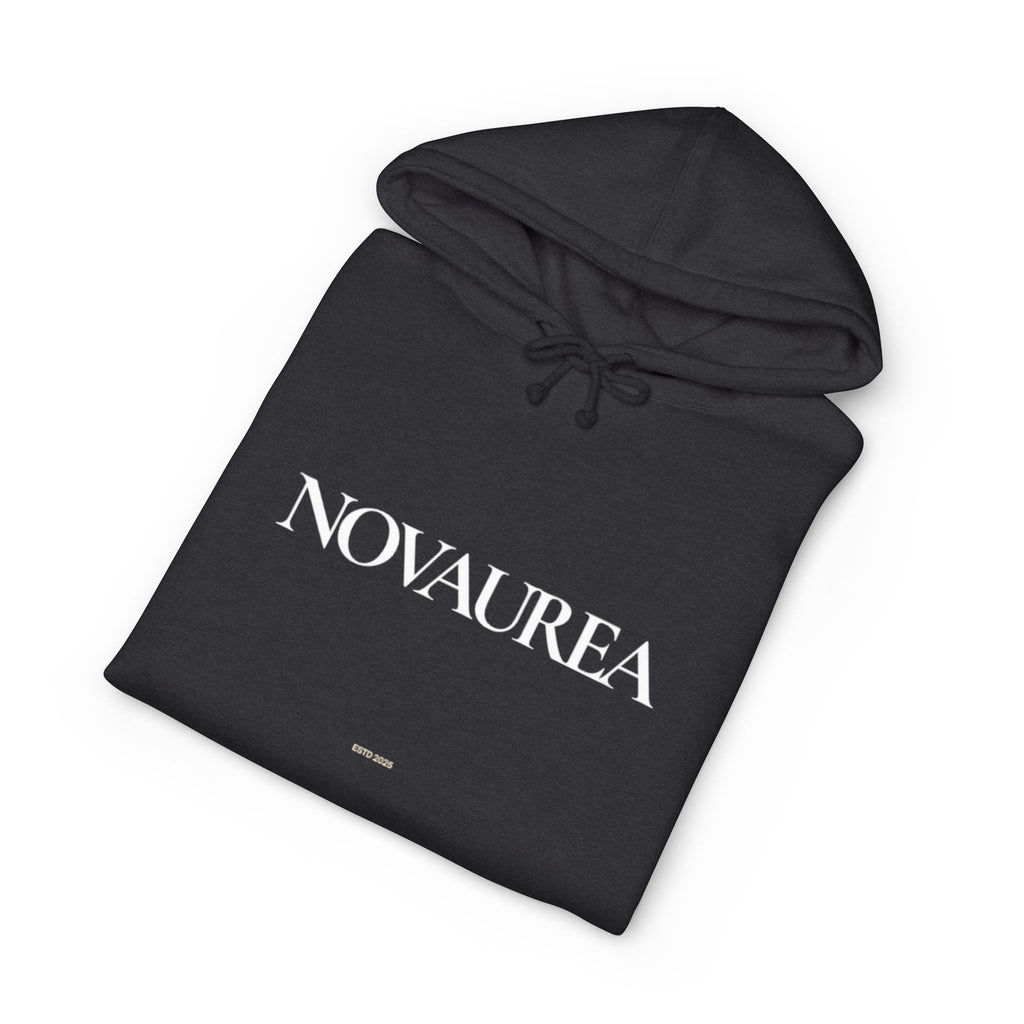 Novaurea Logo Hoodie — Brown Minimalist Streetwear Pullover