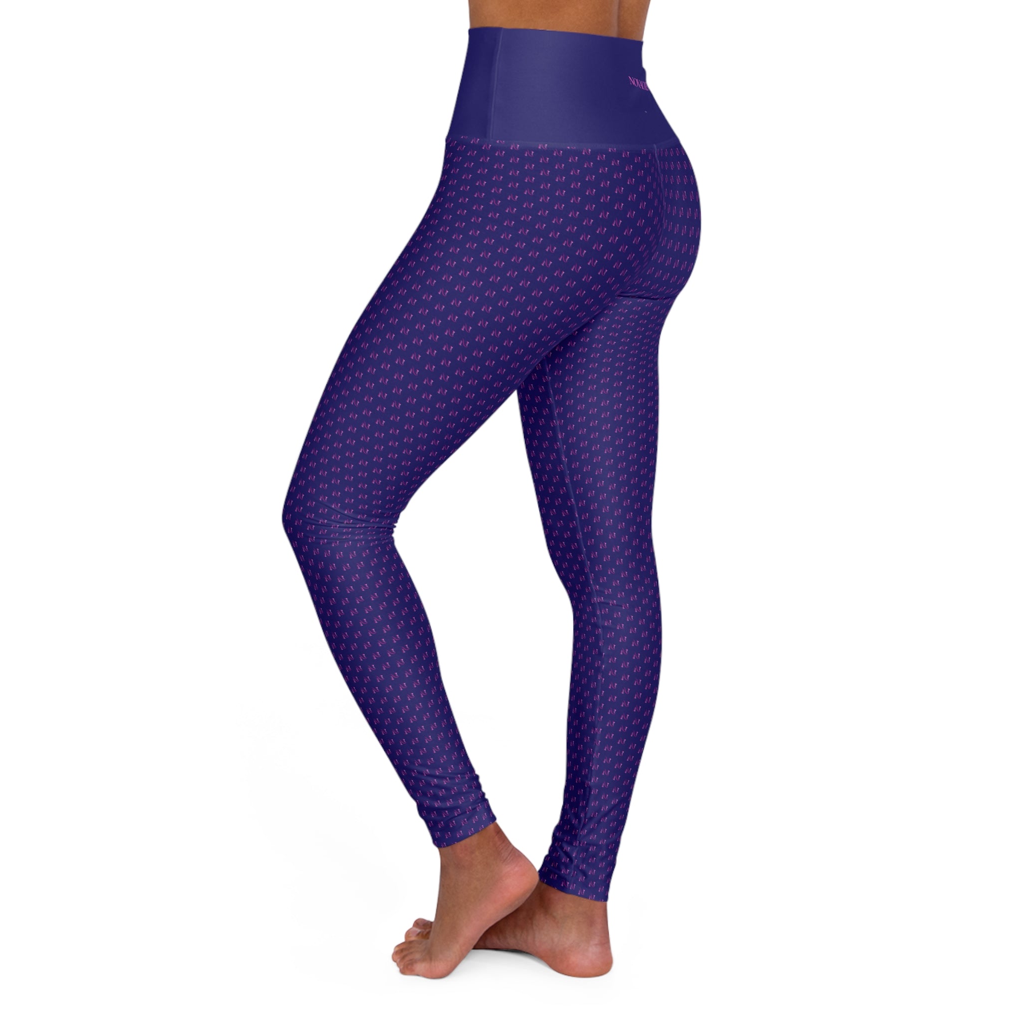 Pinkett High-Waisted Ocean Deep Yoga Leggings — Cute All-Over-Print Activewear