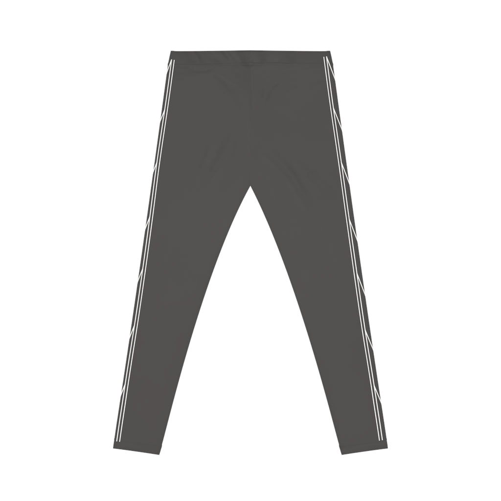 Women's Gray Side-Stripe Leggings — Casual Everyday Activewear