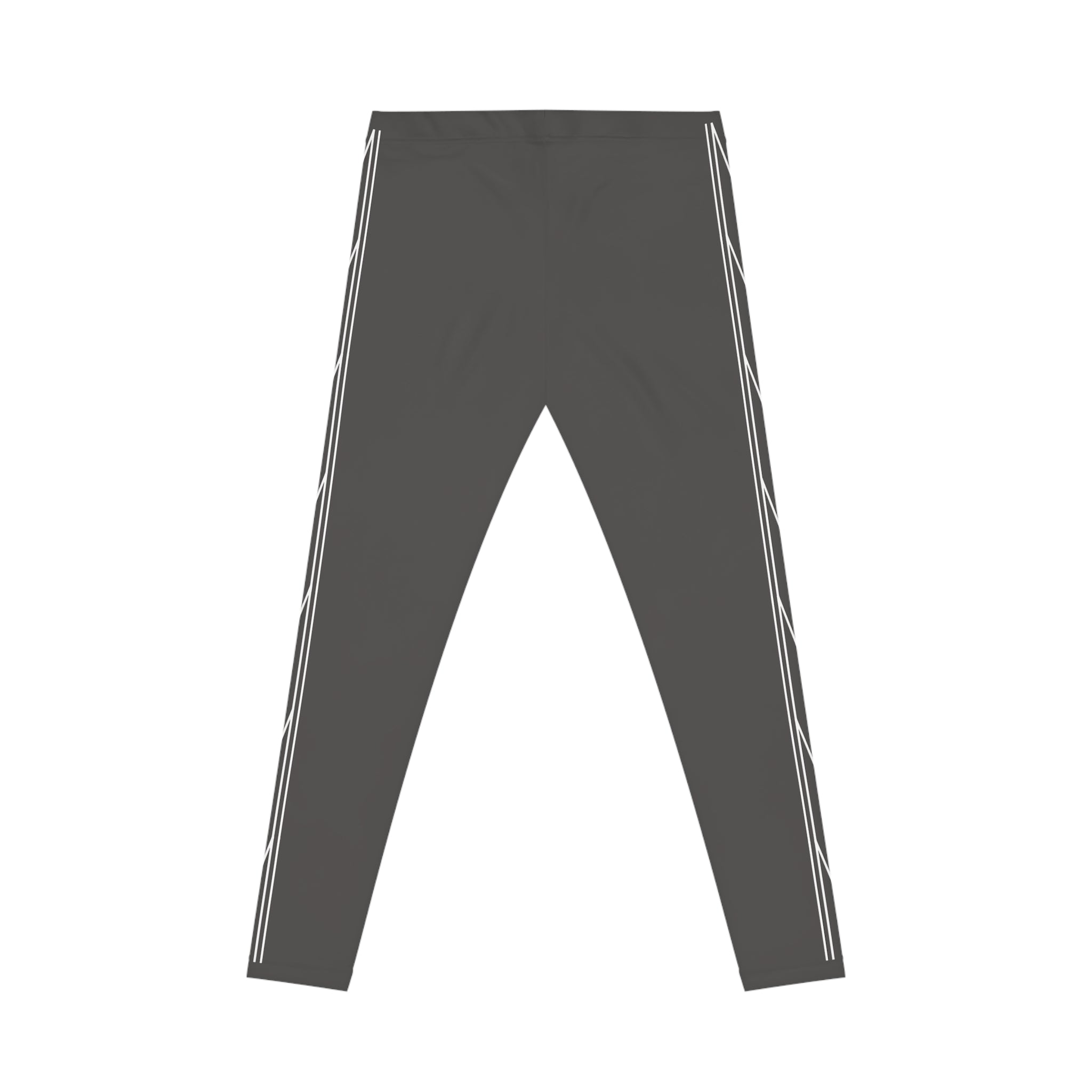 Women's Gray Side-Stripe Leggings — Casual Everyday Activewear